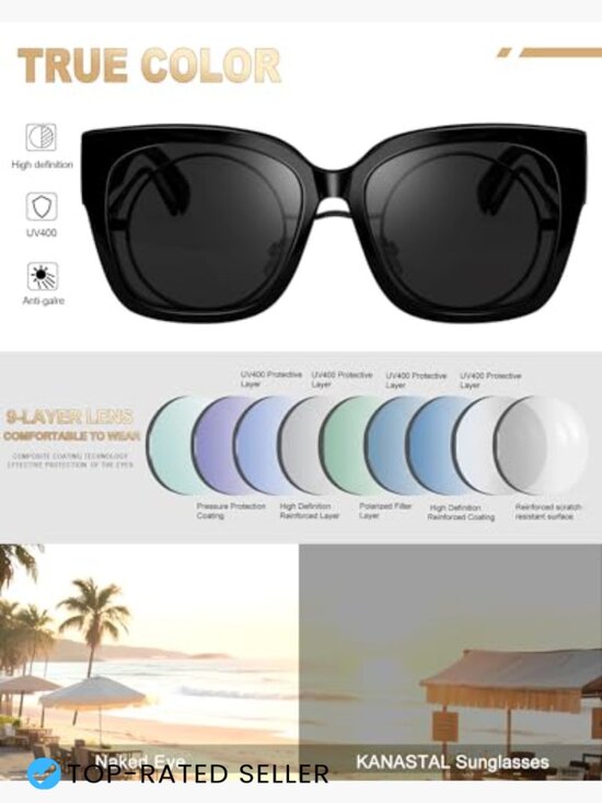 Oversized Square Fit Over Sunglasses Polarized UV400 Unisex Classic Style